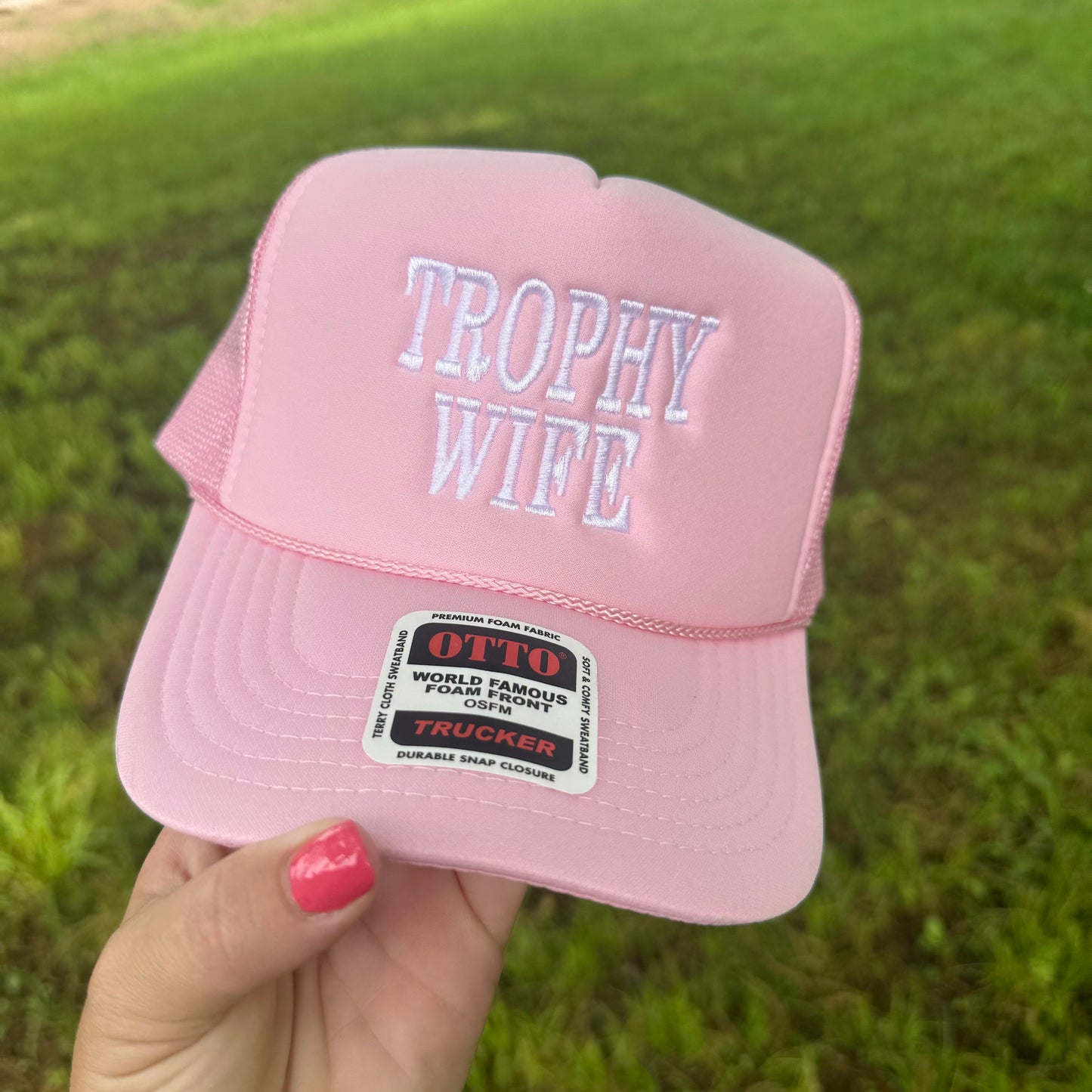 Trophy Wife Trucker Hat || Pink Foam trucker Hat || Trophy Wife