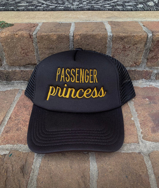 Passenger Princess Foam Trucker Hat | Foam Trucker Cap | Black Foam Hat