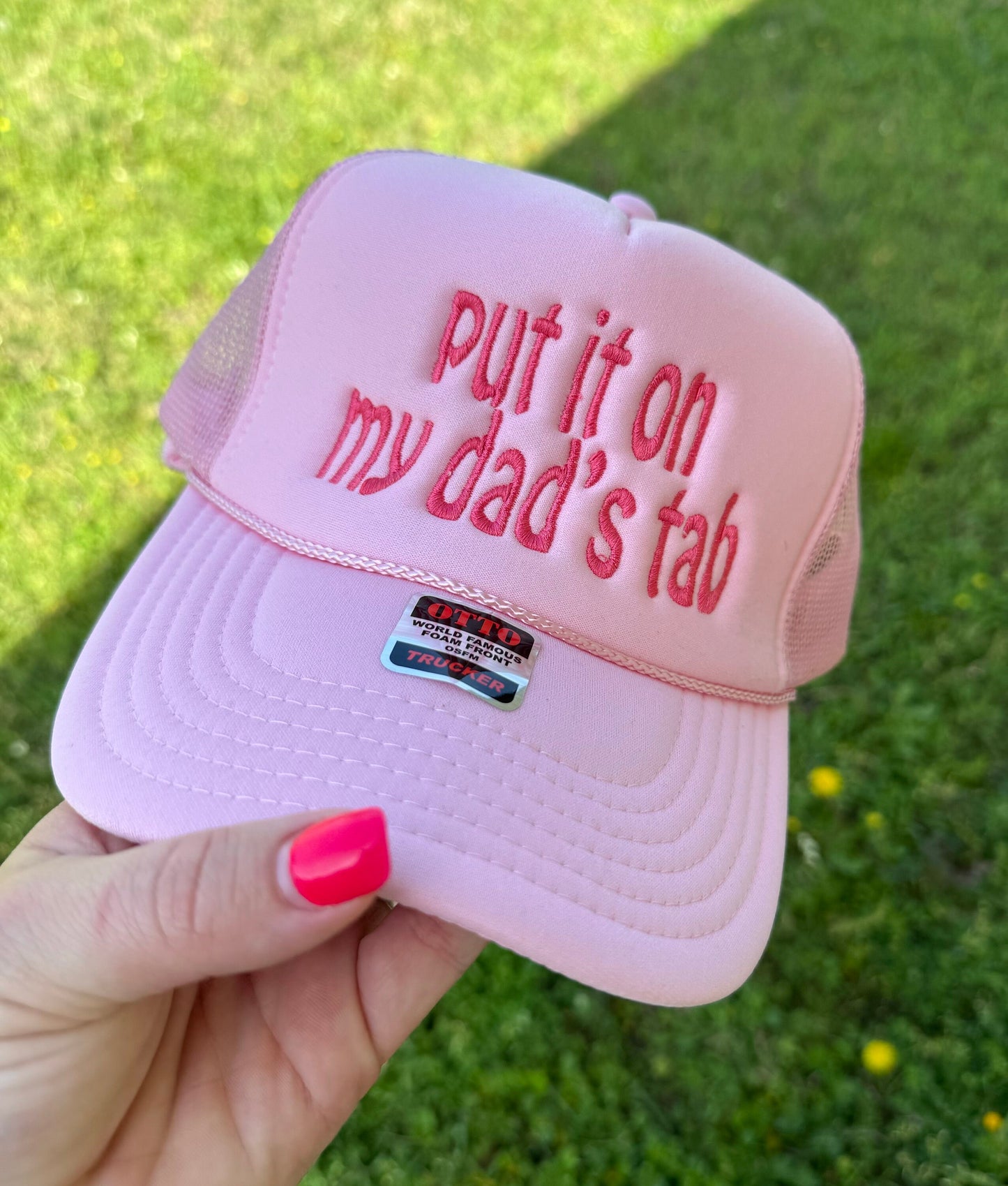 Put it on my dad’s tab Foam Trucker Hat ||Foam Trucker Cap || Dad’s tab