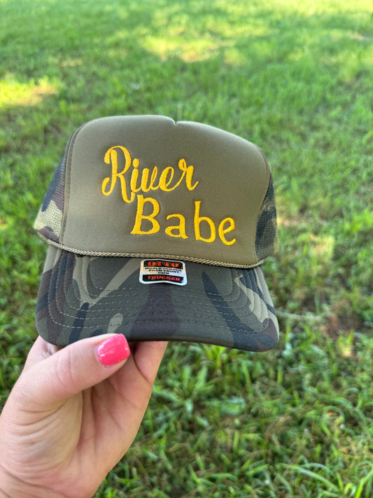 River Babe Foam Trucker Hat || Foam Trucker Cap || Summer Foam Hat || River Babe