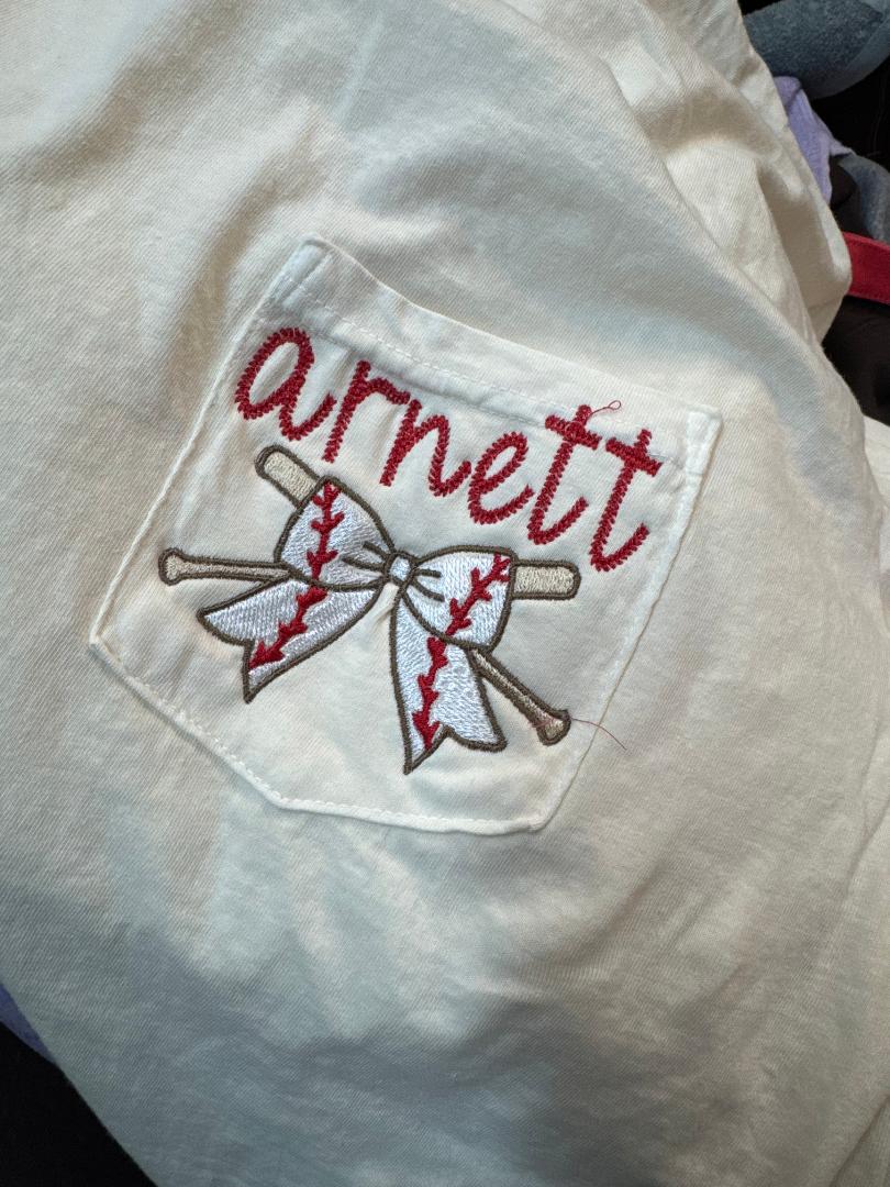Baseball Pocket T-Shirt Personalized