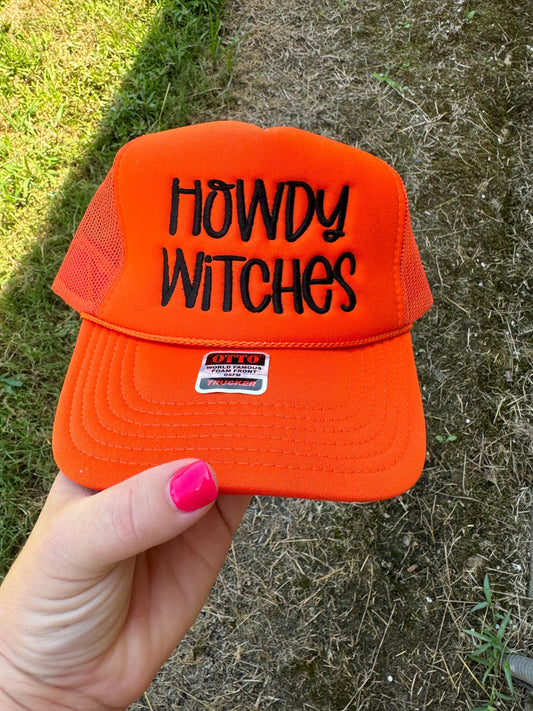 HOWDY WITCHES Trucker Hat || Foam trucker Hat || Halloween hat || spooky season cap