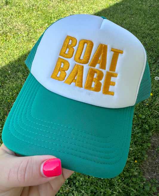 BOAT BABE Foam Trucker Hat || Foam Trucker Cap || Summer cap || lake trucker hat