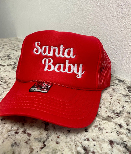 Santa Baby Foam Trucker Hat || Foam Trucker || Holiday Hat ||